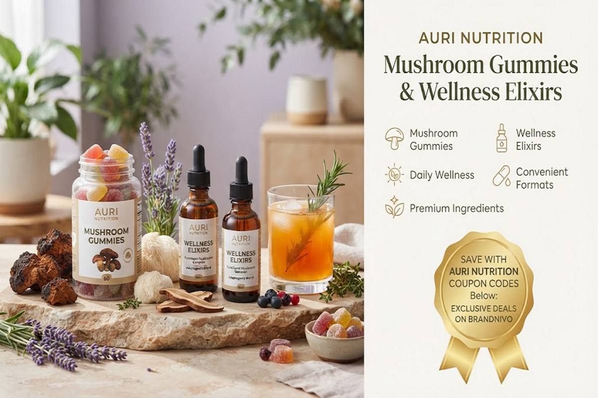 Auri Nutrition Mushroom Gummies and Elixirs with Coupon Codes